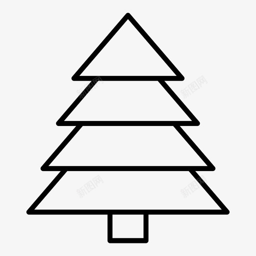 圣诞树冷杉树假日图标svg_新图网 https://ixintu.com 假日 冷杉树 圣诞树 松树