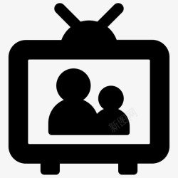 家庭电视家长指导家庭节目电视图标高清图片