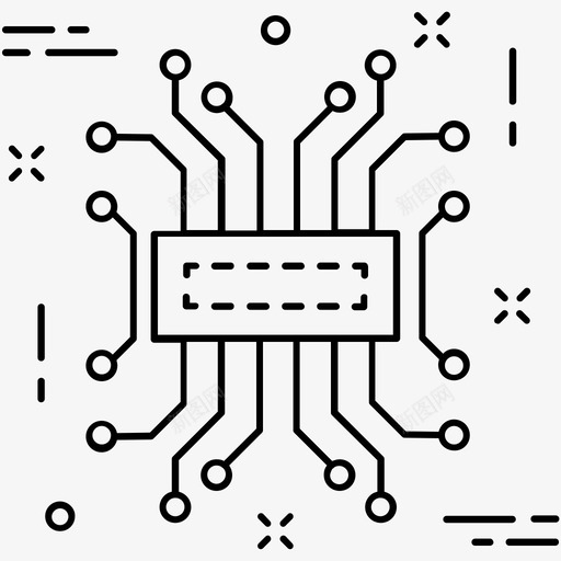 电路电路连接电路打印图标svg_新图网 https://ixintu.com 其他图标1 电子板 电子电路 电路 电路打印 电路连接