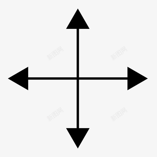 循环箭头十字箭头方向图标svg_新图网 https://ixintu.com 十字箭头 循环箭头 方向 移动