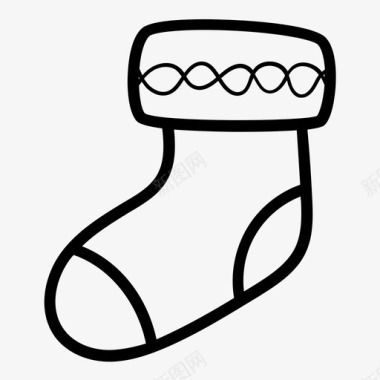 圣诞袜装饰礼物图标图标