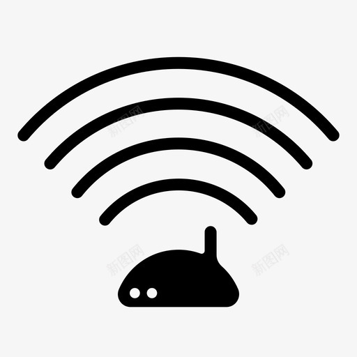 无线调制解调器网络信号图标svg_新图网 https://ixintu.com wifi 信号 无线调制解调器 网络