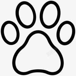 狗线爪印动物脚动物爪图标高清图片