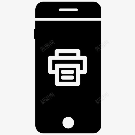 移动打印机连接打印机移动电话图标svg_新图网 https://ixintu.com 移动打印机 移动技术 移动电话 连接打印机
