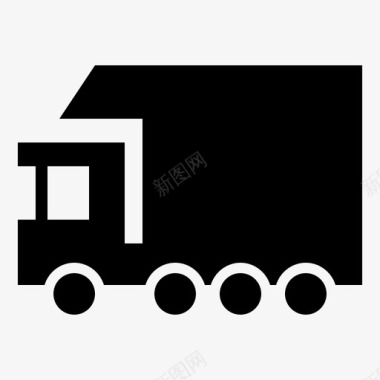 卡车货物承运人图标图标