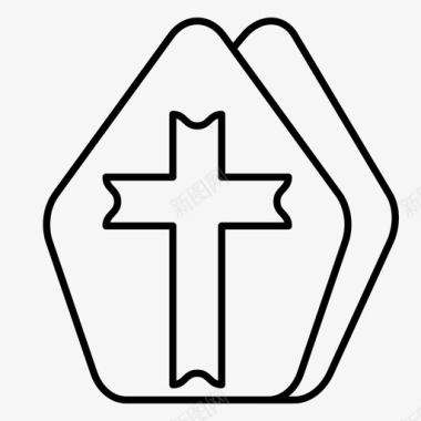 米特十字架帽子图标图标