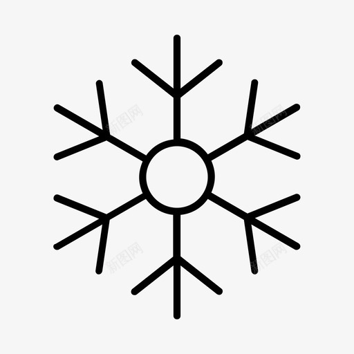 雪花装饰品冬天图标svg_新图网 https://ixintu.com 冬天 装饰品 雪花