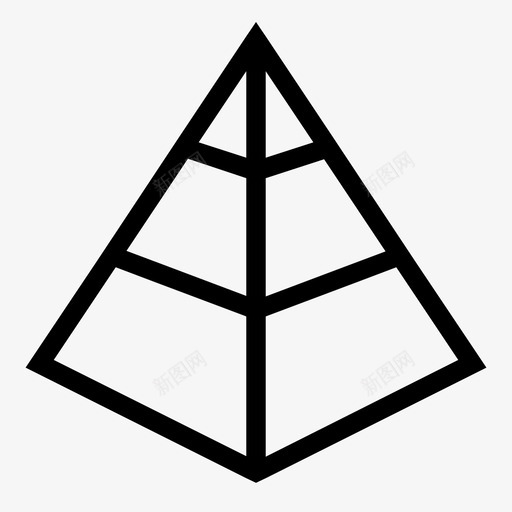 金字塔图表漏斗图标svg_新图网 https://ixintu.com 三角形 体积 信息图表 图表 水平 漏斗 金字塔