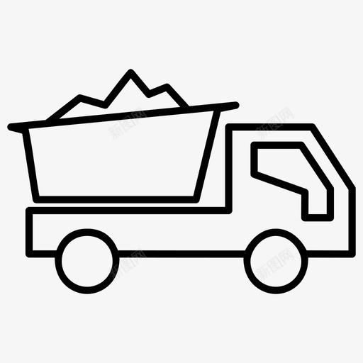 自卸车送货车物流图标svg_新图网 https://ixintu.com 卡车运输 物流 自卸车 车辆 运输 送货车