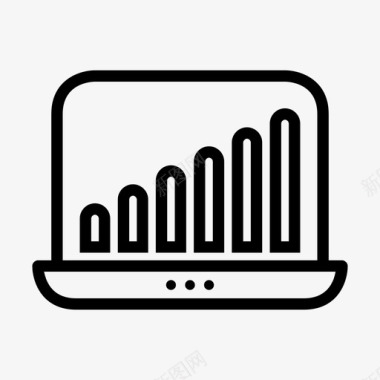 增加图表笔记本电脑图标图标