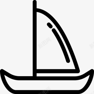 游艇船帆船图标图标