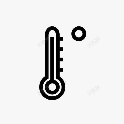 温度高热图标svg_新图网 https://ixintu.com 天气 天气图标集 温度 温度计 热 高