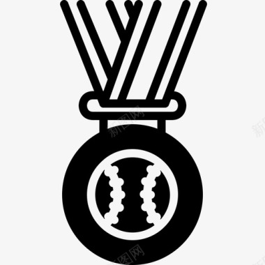棒球奖章奖品运动图标图标