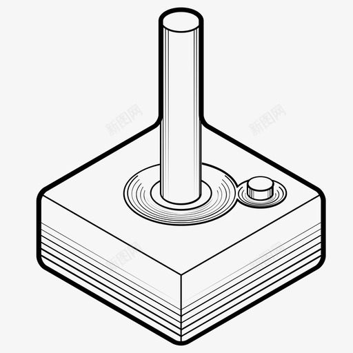 操纵杆雅达利控制台图标svg_新图网 https://ixintu.com 控制台 操纵杆 游戏 等距 雅达利