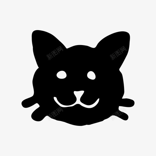 猫手绘手绘材料标图标svg_新图网 https://ixintu.com 手绘 手绘材料设计图标 猫