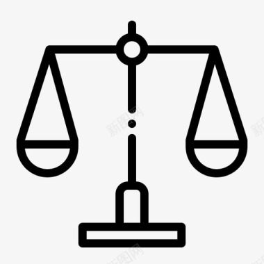 正义平衡法庭图标图标