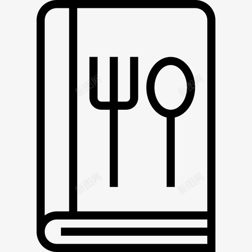 食谱书烹饪菜单图标svg_新图网 https://ixintu.com 烹饪 菜单 菜单书 运动和游戏 食谱书