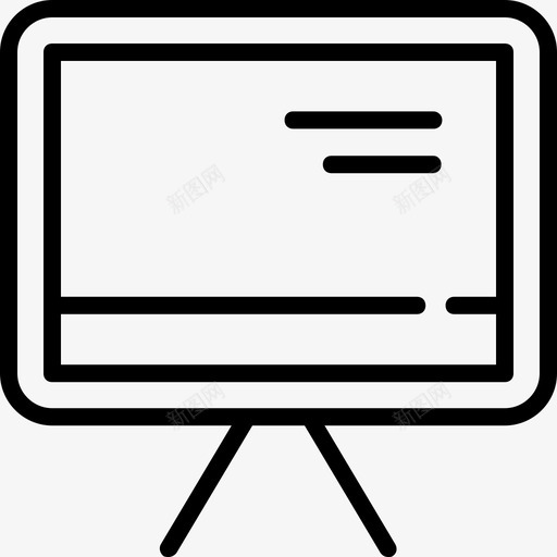 白板黑板画架图标svg_新图网 https://ixintu.com 书写 教育线图标 画架 白板 黑板