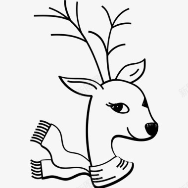 驯鹿动物卡通人物图标图标