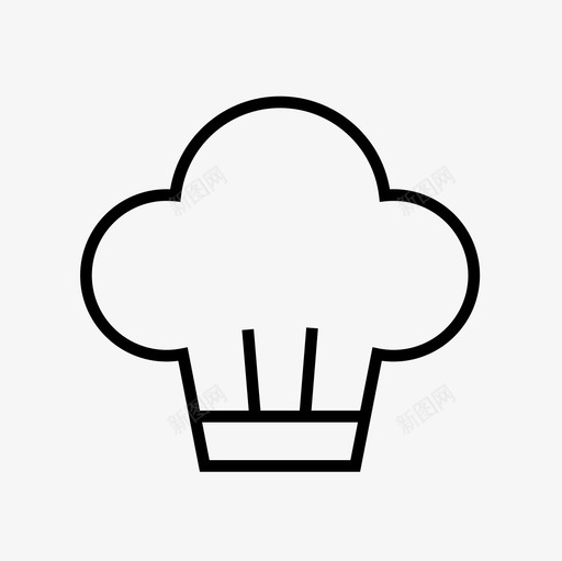 toquechefchefhat图标svg_新图网 https://ixintu.com chef chefhat cook foodthinline图标集 masterchew toque