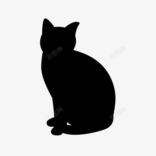 猫动物可爱图标svg_新图网 https://ixintu.com 动物 可爱 坐着的猫 宠物 猫