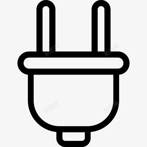 插头电气插头插件图标svg_新图网 https://ixintu.com 插件 插头 电子图标 电气插头 电源插头
