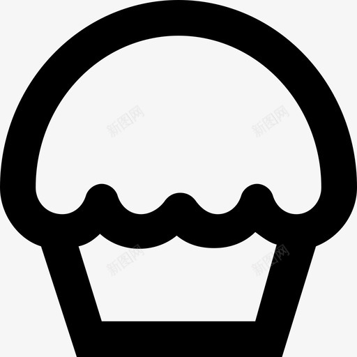 松饼杯形蛋糕甜点图标svg_新图网 https://ixintu.com 杯形蛋糕 松饼 甜点 系列必备品图标 食物