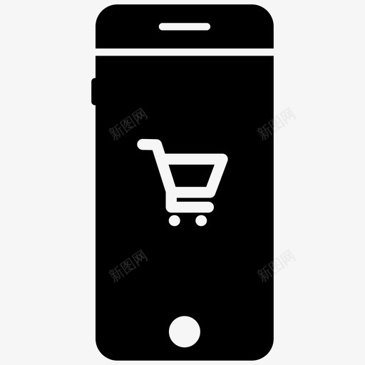 移动购物手机移动技术图标svg_新图网 https://ixintu.com 手机 移动技术 移动购物
