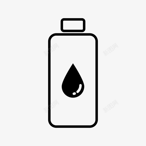 水瓶瓶装水冷水图标svg_新图网 https://ixintu.com 冷水 塑料瓶 水滴 水瓶 瓶装水