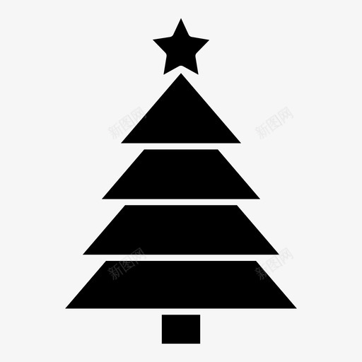 圣诞树假日冬天图标svg_新图网 https://ixintu.com 假日 冬天 圣诞树