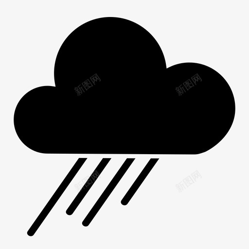 雨天气天气状况图标svg_新图网 https://ixintu.com 天气 天气状况 雨
