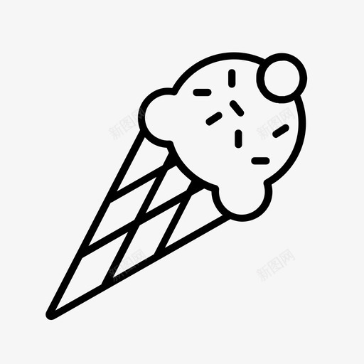 冰淇淋甜点垃圾食品图标svg_新图网 https://ixintu.com 冰淇淋 垃圾食品 外卖 甜点 糖果