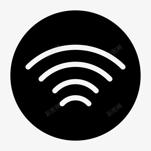 wifi连接互联网图标svg_新图网 https://ixintu.com wifi 互联网 无线 移动 连接