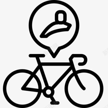 自行车前拨链器齿轮零件图标图标