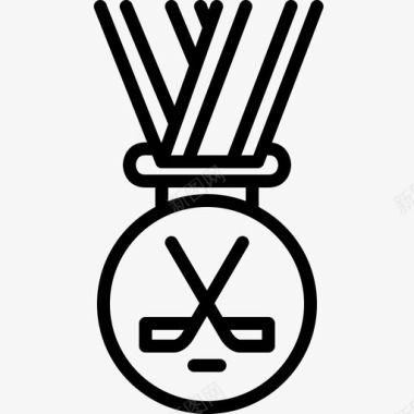 曲棍球奖牌体育斯坦利杯图标图标