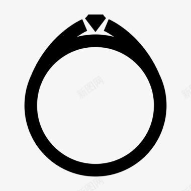 订婚戒指新娘婚礼图标图标