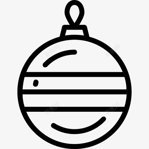 圣诞球新年装饰品图标svg_新图网 https://ixintu.com 圣诞球 快乐的日子 新年 玩具 装饰品