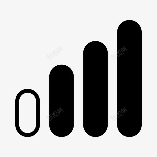信号低低信号图标svg_新图网 https://ixintu.com 低 低信号 信号 信号强度 信号条 移动 网络图标