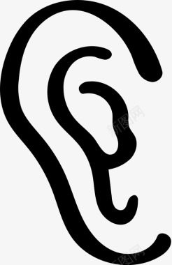 耳朵软骨听觉图标图标