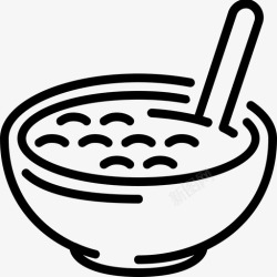 燕麦标识麦片粥碗早餐图标高清图片