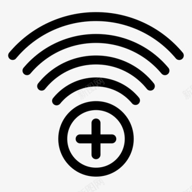 新信号添加网络添加无线图标图标