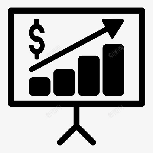 柱状图收益推销牌图标svg_新图网 https://ixintu.com 推销牌 收益 柱状图 演示