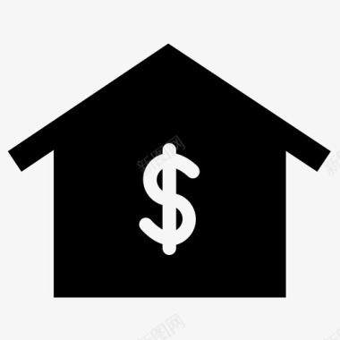 房屋成本房屋付款抵押贷款图标图标