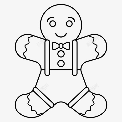 姜饼饼干糖果图标svg_新图网 https://ixintu.com 圣诞节 姜饼 糖果 饼干