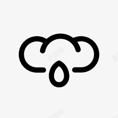 下雨多云天气预报图标图标