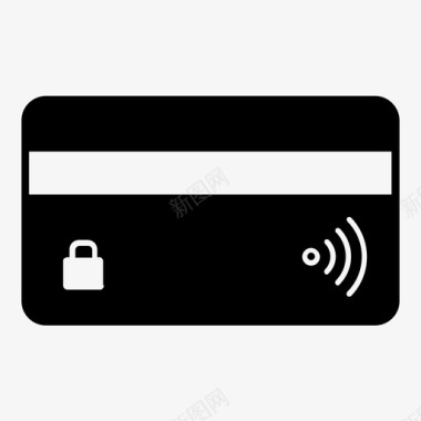 卡锁信用卡借记卡图标图标