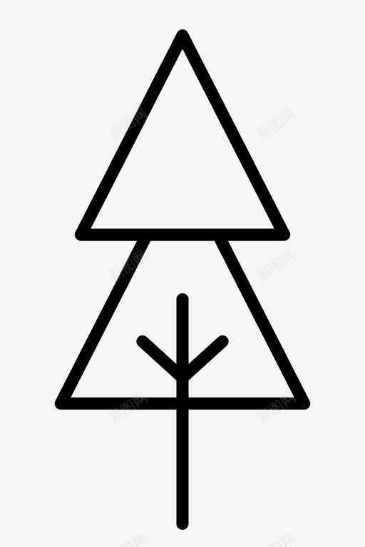 树自然木头图标svg_新图网 https://ixintu.com 木头 树 自然