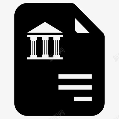 银行银行对账单文件图标图标