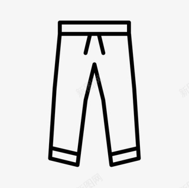 裤子布料细线图标集图标