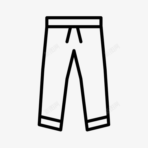 裤子布料细线图标集svg_新图网 https://ixintu.com 布料细线图标集 裤子
